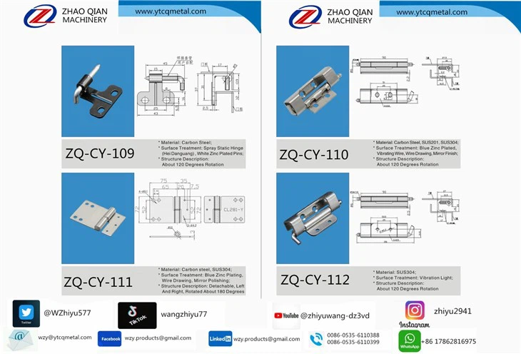 Manufacturer Of Industrial Hinges For Distribution Box Doors With Safety Protection For Cabinets
